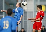 (c) 2011 - Fu�ball, Akademie K�rnten, U18, Akademie K�rnten gegen Akademie St. P�lten. - Bild zeigt: Marjan Gamsj�ger (St. P�lten) und Maximillian Ritscher (K�rnten)