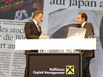 Raiffeisen Capital Management. Kunden-Roadshow Kaernten zum Thema Kapitalmaerkte: Wirklichkeit und Zukunft. Bild zeigt v.l. Geschaeftsfuehrer Mag. Gerhard Aigner (Raiffeisen Capital Management) und Wirtschaftsjournalist Florian Fischer-Fabian (Bayerischer Rundfunk). pressefotos, sportfoto, sportfotos, krnten, kaernten, pressefoto, oskar, hher, wolfgang, jannach, sport, wirtschaft, kultur, politik, innenpolitik, auenpolitik, lokal, chronik, fotos, fotografie, fotographie, canon, eos, 1d, mark IV, mark 4, fotopool, powerpixx, hherfoto, hoeherfoto, klagenfurt, villach, wolfsberg, spittal, feldkirchen, vlkermarkt, voelkermarkt, lienz, osttirol, hermagor, archiv, fotoarchiv, photo, photoarchiv, kleine, zeitung, kleinzeitung, ktz, krntner tages zeitung, krntner woche, krntner, woche, kronen zeitung, krone, kronen, zeitung, sportfotographie, sportfotografie, kurier, krntner monat, monatsmagazin, tageszeitung, wochenzeitung, gratiszeitung, fuball, fussball, eishockey, icehockey, tennis, basketball, handball, volleyball, beachvolleyball, schi, ski, ski alpin, ski nordisch, schi nordisch, nordisch, langlaufen, schispringen, skispringen, biathlon