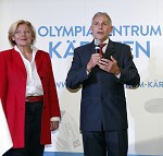 (c) 2014 - Olympiazentrum Klagenfurt, Erffnung. - Bild zeigt: Vizebrgermeisterin Marie-Louise Mathiaschitz und Stadtrat Jrgen Pfeiler (Klagenfurt). pressefotos, sportfoto, sportfotos, krnten, kaernten, pressefoto, oskar, hher, wolfgang, jannach, sport, wirtschaft, kultur, politik, innenpolitik, auenpolitik, lokal, chronik, fotos, fotografie, fotographie, canon, eos, 1d, mark IV, mark 4, fotopool, powerpixx, hherfoto, hoeherfoto, klagenfurt, villach, wolfsberg, spittal, feldkirchen, vlkermarkt, voelkermarkt, lienz, osttirol, hermagor, archiv, fotoarchiv, photo, photoarchiv, kleine, zeitung, kleinzeitung, ktz, krntner tages zeitung, krntner woche, krntner, woche, kronen zeitung, krone, kronen, zeitung, sportfotographie, sportfotografie, kurier, krntner monat, monatsmagazin, tageszeitung, wochenzeitung, gratiszeitung, fuball, fussball, eishockey, icehockey, tennis, basketball, handball, volleyball, beachvolleyball, schi, ski, ski alpin, ski nordisch, schi nordisch, nordisch, langlaufen, schispringen, skispringen, biathlon