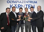 (c) 2014 - Olympiazentrum Klagenfurt, Erffnung. - Bild zeigt: Karl Schnabl, Fritz Strobl, Markus Salcher, Landeshauptmann Peter Kaiser (Kaernten), Thomas Morgenstern und Prsident Karl Stoss (OC). pressefotos, sportfoto, sportfotos, krnten, kaernten, pressefoto, oskar, hher, wolfgang, jannach, sport, wirtschaft, kultur, politik, innenpolitik, auenpolitik, lokal, chronik, fotos, fotografie, fotographie, canon, eos, 1d, mark IV, mark 4, fotopool, powerpixx, hherfoto, hoeherfoto, klagenfurt, villach, wolfsberg, spittal, feldkirchen, vlkermarkt, voelkermarkt, lienz, osttirol, hermagor, archiv, fotoarchiv, photo, photoarchiv, kleine, zeitung, kleinzeitung, ktz, krntner tages zeitung, krntner woche, krntner, woche, kronen zeitung, krone, kronen, zeitung, sportfotographie, sportfotografie, kurier, krntner monat, monatsmagazin, tageszeitung, wochenzeitung, gratiszeitung, fuball, fussball, eishockey, icehockey, tennis, basketball, handball, volleyball, beachvolleyball, schi, ski, ski alpin, ski nordisch, schi nordisch, nordisch, langlaufen, schispringen, skispringen, biathlon