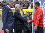 (c) 2015 - Turnier der Nationen, Auftaktspiel sterreich U16 gegen Brasilien U16.  - Bild zeigt: Landeshauptmann Peter Kaiser (Kaernten), Bundesprsident Heinz Fischer (sterreich) und Trainer Andreas Heraf (sterreich). pressefotos, sportfoto, sportfotos, krnten, kaernten, pressefoto, oskar, hher, wolfgang, jannach, sport, wirtschaft, kultur, politik, innenpolitik, auenpolitik, lokal, chronik, fotos, fotografie, fotographie, canon, eos, 1d, mark IV, mark 4, fotopool, powerpixx, hherfoto, hoeherfoto, klagenfurt, villach, wolfsberg, spittal, feldkirchen, vlkermarkt, voelkermarkt, lienz, osttirol, hermagor, archiv, fotoarchiv, photo, photoarchiv, kleine, zeitung, kleinzeitung, ktz, krntner tages zeitung, krntner woche, krntner, woche, kronen zeitung, krone, kronen, zeitung, sportfotographie, sportfotografie, kurier, krntner monat, monatsmagazin, tageszeitung, wochenzeitung, gratiszeitung, fuball, fussball, eishockey, icehockey, tennis, basketball, handball, volleyball, beachvolleyball, schi, ski, ski alpin, ski nordisch, schi nordisch, nordisch, langlaufen, schispringen, skispringen, biathlon