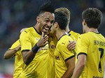 (c) 2015 - Sportpark Klagenfurt, Fuball-Euroleague Qualifikation, 3. Runde, WAC gegen Dortmund. - Bild zeigt: den Jubel von Pierre-Emerick Aubameyang (Borussia Dortmund) und Jonas Hofmann (Borussia Dortmund). pressefotos, sportfoto, sportfotos, krnten, kaernten, pressefoto, oskar, hher, wolfgang, jannach, sport, wirtschaft, kultur, politik, innenpolitik, auenpolitik, lokal, chronik, fotos, fotografie, fotographie, canon, eos, 1d, mark IV, mark 4, fotopool, powerpixx, hherfoto, hoeherfoto, klagenfurt, villach, wolfsberg, spittal, feldkirchen, vlkermarkt, voelkermarkt, lienz, osttirol, hermagor, archiv, fotoarchiv, photo, photoarchiv, kleine, zeitung, kleinzeitung, ktz, krntner tages zeitung, krntner woche, krntner, woche, kronen zeitung, krone, kronen, zeitung, sportfotographie, sportfotografie, kurier, krntner monat, monatsmagazin, tageszeitung, wochenzeitung, gratiszeitung, fuball, fussball, eishockey, icehockey, tennis, basketball, handball, volleyball, beachvolleyball, schi, ski, ski alpin, ski nordisch, schi nordisch, nordisch, langlaufen, schispringen, skispringen, biathlon