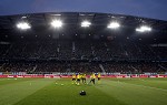 (c) 2015 - Sportpark Klagenfurt, Fuball-Euroleague Qualifikation, 3. Runde, WAC gegen Dortmund. - Bild zeigt: Spieler von Dortmund beim Aufwrmen. pressefotos, sportfoto, sportfotos, krnten, kaernten, pressefoto, oskar, hher, wolfgang, jannach, sport, wirtschaft, kultur, politik, innenpolitik, auenpolitik, lokal, chronik, fotos, fotografie, fotographie, canon, eos, 1d, mark IV, mark 4, fotopool, powerpixx, hherfoto, hoeherfoto, klagenfurt, villach, wolfsberg, spittal, feldkirchen, vlkermarkt, voelkermarkt, lienz, osttirol, hermagor, archiv, fotoarchiv, photo, photoarchiv, kleine, zeitung, kleinzeitung, ktz, krntner tages zeitung, krntner woche, krntner, woche, kronen zeitung, krone, kronen, zeitung, sportfotographie, sportfotografie, kurier, krntner monat, monatsmagazin, tageszeitung, wochenzeitung, gratiszeitung, fuball, fussball, eishockey, icehockey, tennis, basketball, handball, volleyball, beachvolleyball, schi, ski, ski alpin, ski nordisch, schi nordisch, nordisch, langlaufen, schispringen, skispringen, biathlon